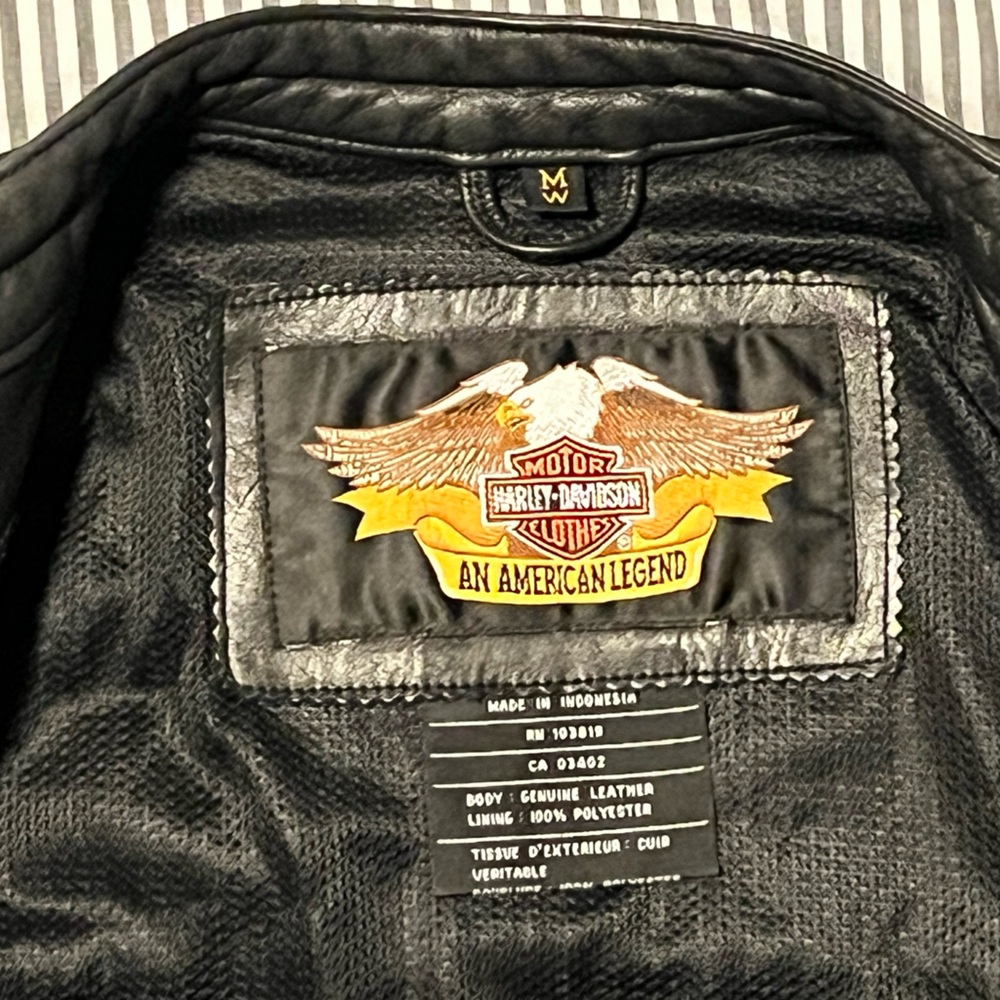 Harley Davidson Women’s Genuine Leather Jacket - Picture 2 of 4